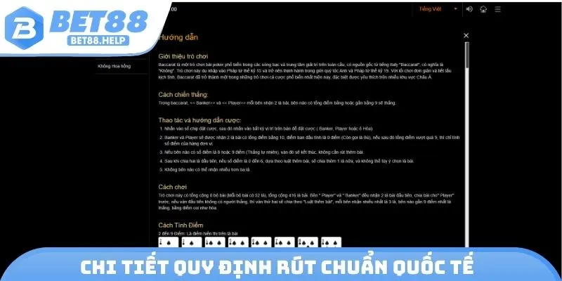 Chi tiết quy định rút chuẩn quốc tế