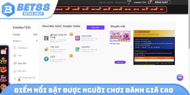 Điểm nổi bật được người chơi đánh giá cao