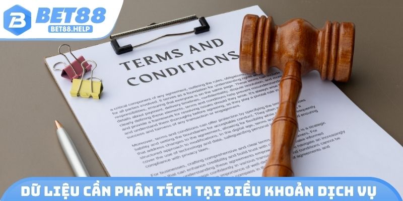 Dữ liệu cần phân tích tại điều khoản dịch vụ