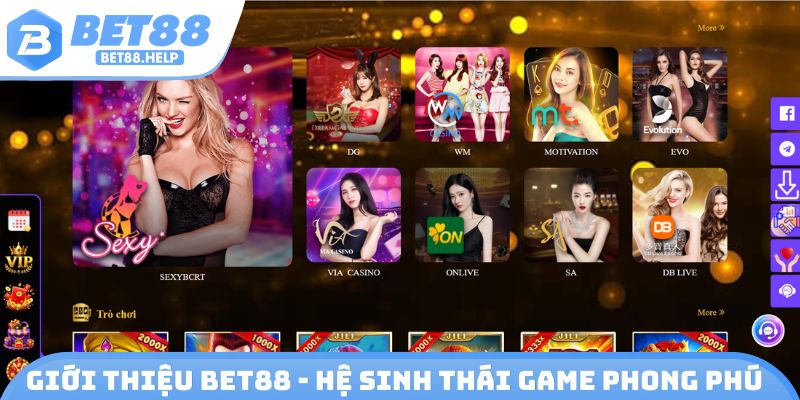 Giới thiệu Bet88 - Hệ sinh thái game phong phú